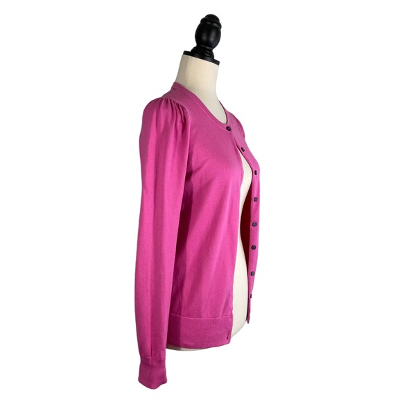 Boden Cotton Crewneck Cardigan Sweater Candy Pink Long Sleeve, Size XS - Picture 5 of 10